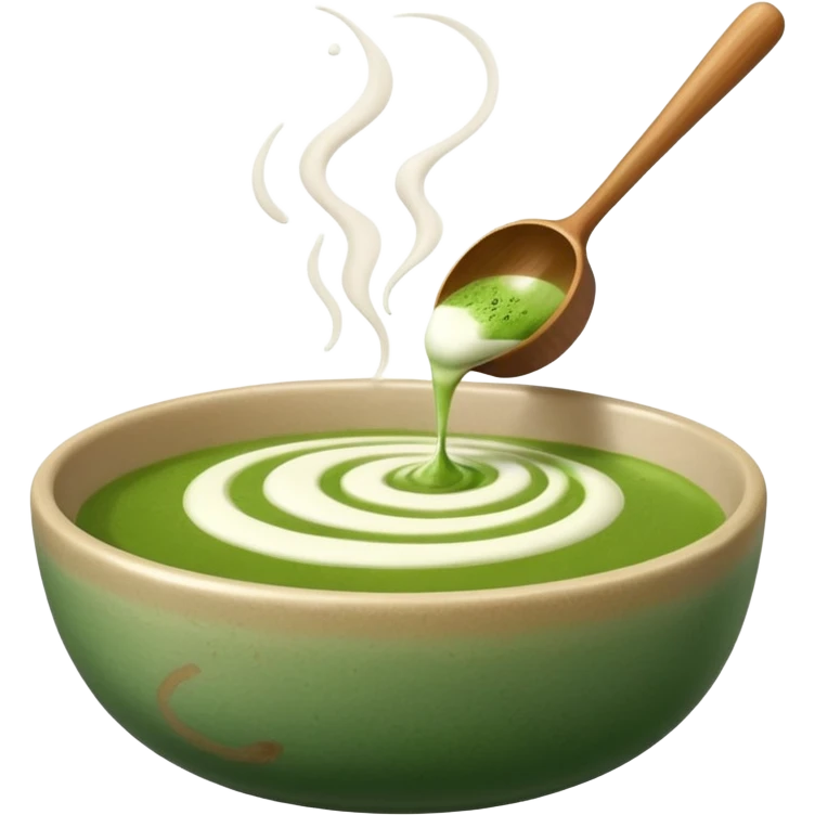 chasen whisk with bowl of matcha emoji