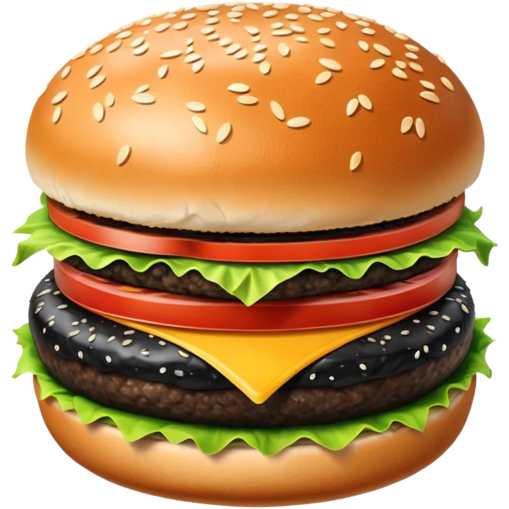 Black hamburger  emoji