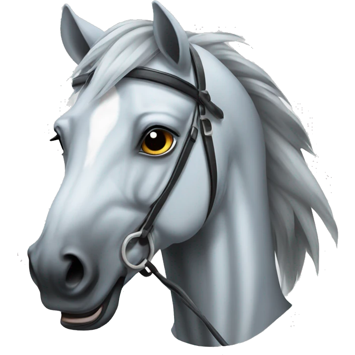 Racing car crying horse  emoji