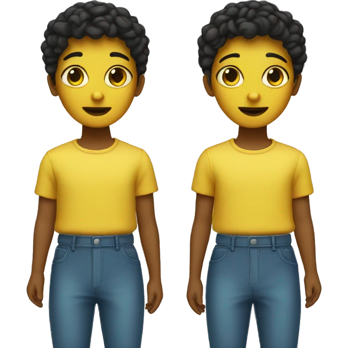 Two yellow Gemini twins  emoji