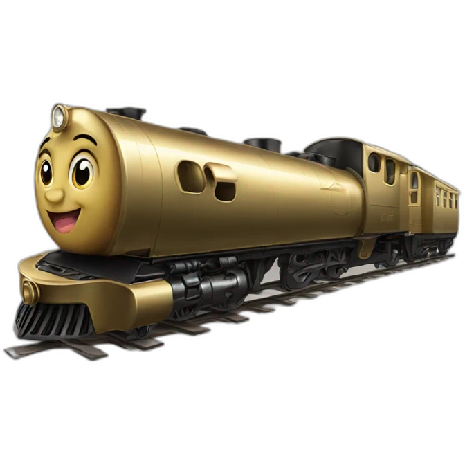 Little train with 5 Bottle of Dom Perignon emoji