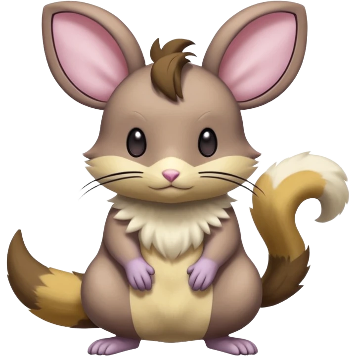 Rattata-Dedenne-Emolga-Minccino-Purrloin-Fakemon-hybrid-creature (full body) emoji