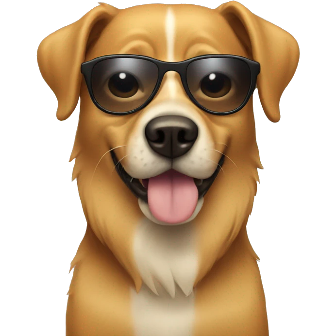 Dog with sunglasses emoji