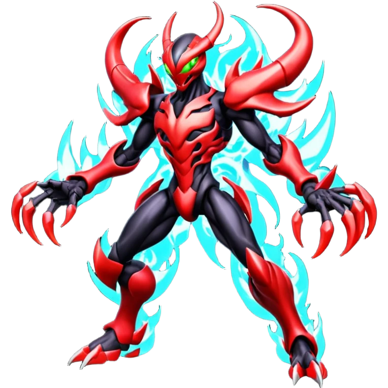 Venom-Cyberbug-Genesect-Zekrom-Darkrai-Scizor-fusion, full body emoji