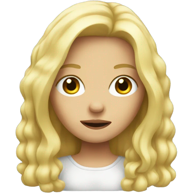 blonde girl fright emoji