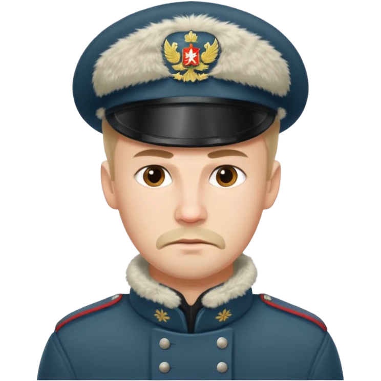 crazy russian soldier man with ushanka emoji
