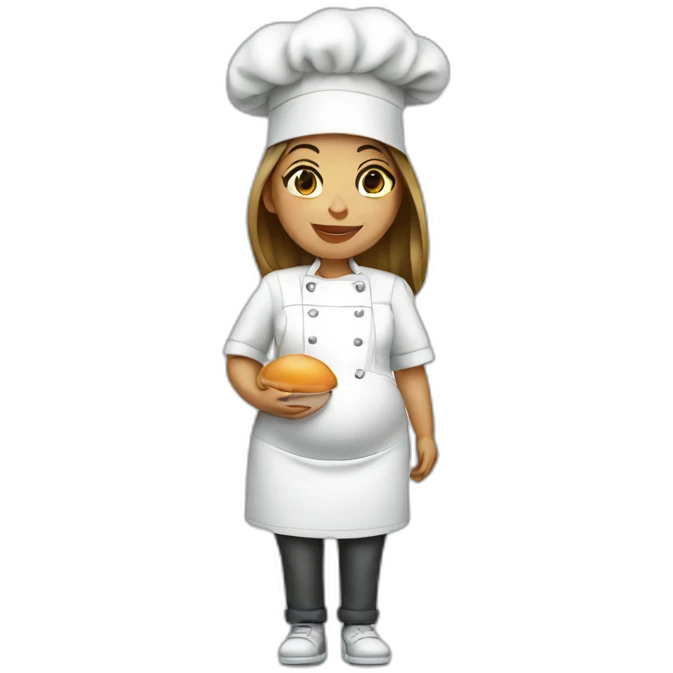A pregnant chef emoji