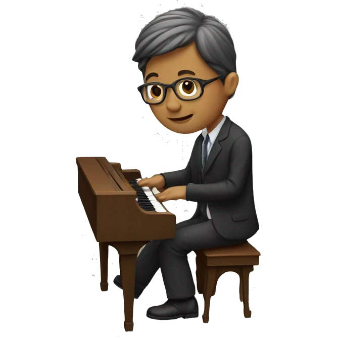 teacher playing the piano emoji