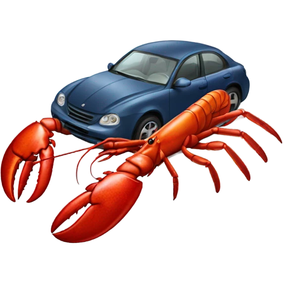 lobster in car emoji