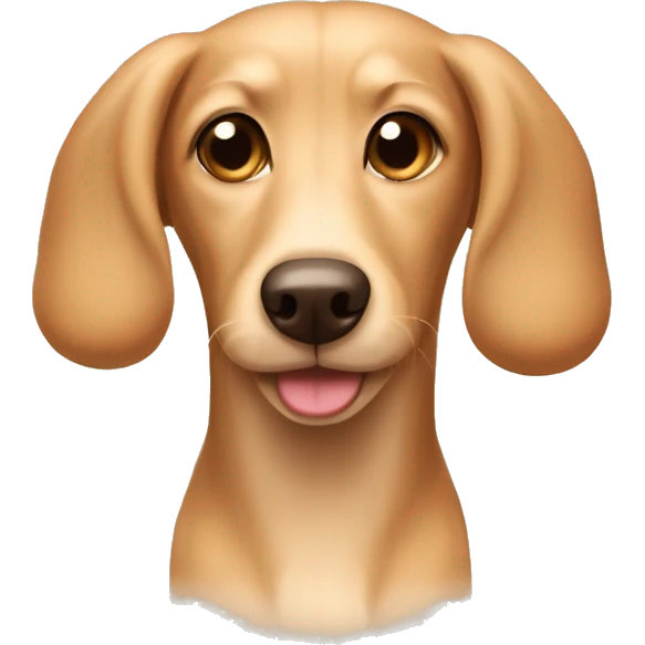 Wiener beige dog hairy ears name Chiara emoji