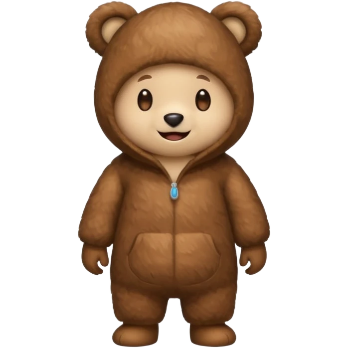 Mushroom dressed in a bear emoji