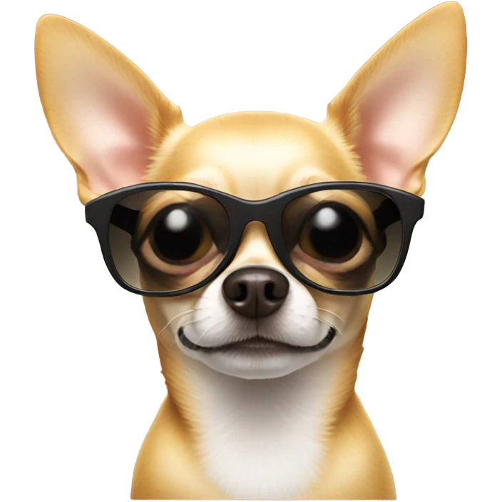 Chihuahua wearing sunglasses emoji