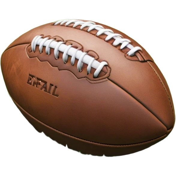 Cinematic Realistic image of an AFL ball resting on a lush, grassy field, showcasing weathered leather textures and intricate markings, bathed in soft, natural lighting that emphasizes its iconic role in the game emoji