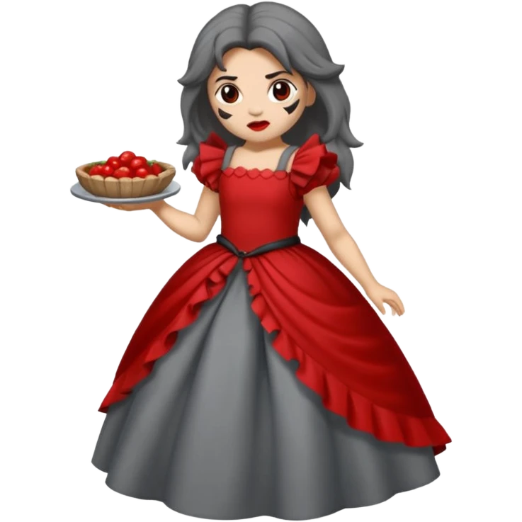 Lobo macho comiendo a la niña del cuento caperucita roja emoji