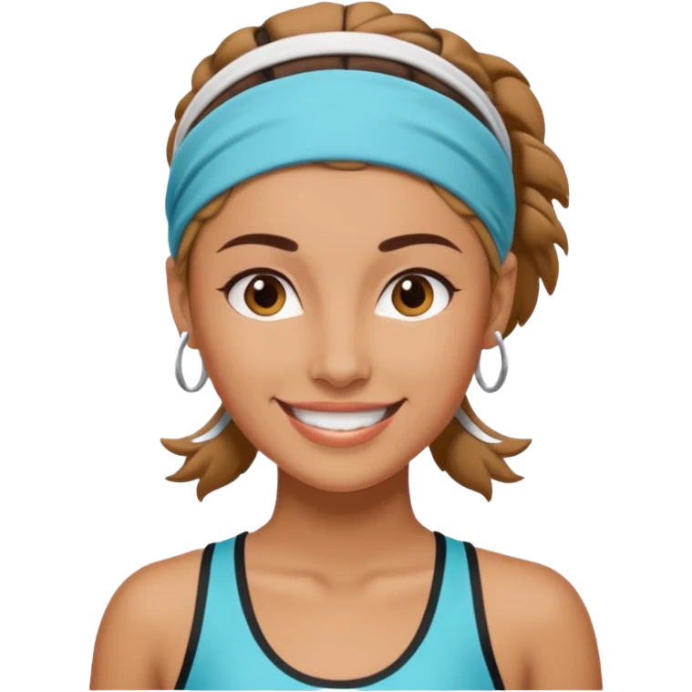 sportive woman with headband

 emoji