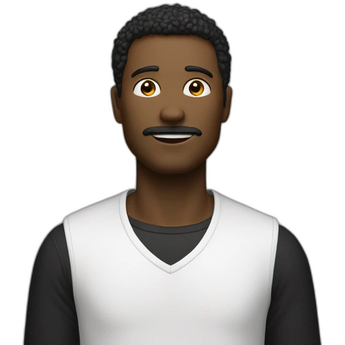 homme blanc qui est sur un homme noir emoji
