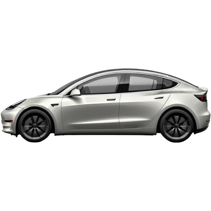tesla model 3 performance com puxadores das portas pretos e rodas com jantes cinzentas  emoji