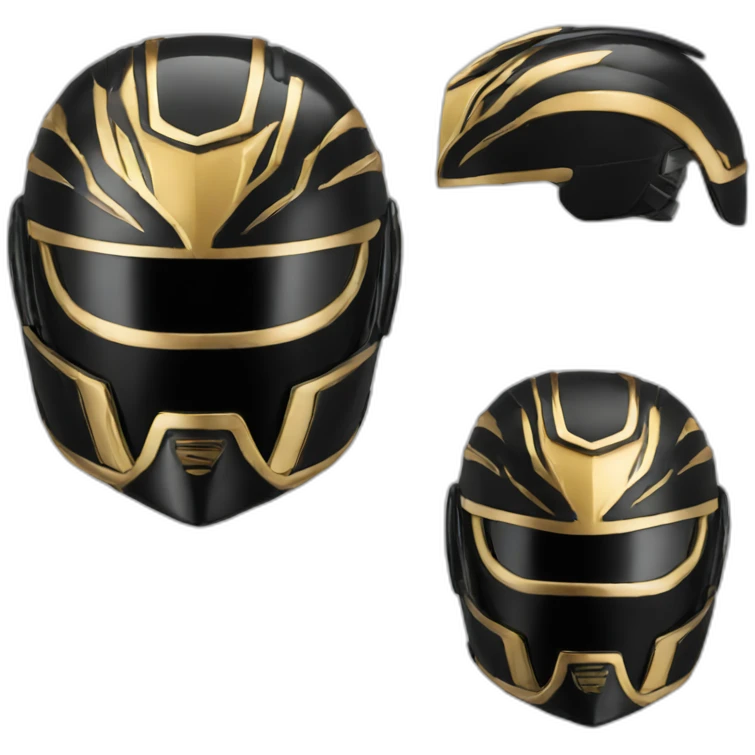 power ranger ultimate helmet black zeo emoji