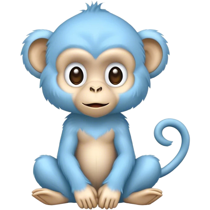 Light blue monkey emoji