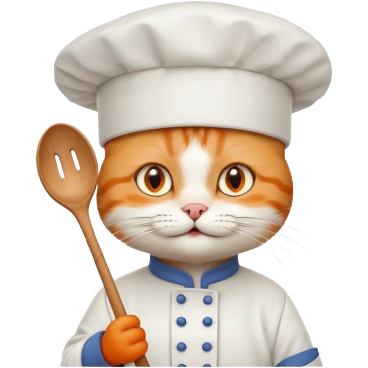 Cat with chef het and with spoon emoji