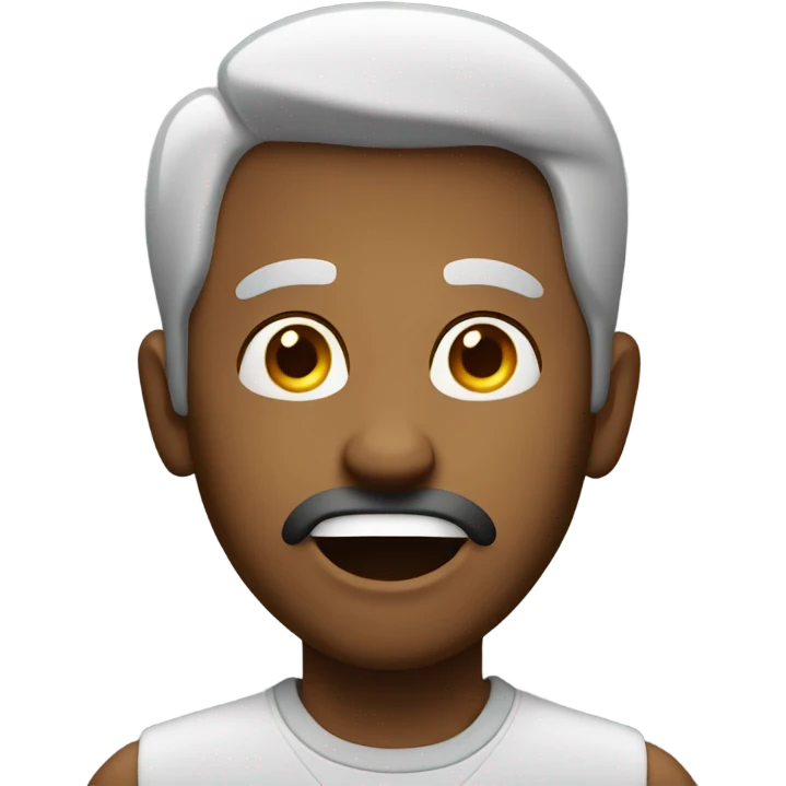 Bold man shocked emoji