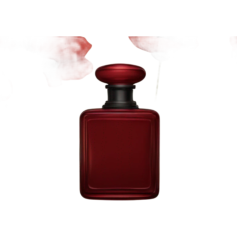 Dark red vintage French style perfume bottle with red poppies
 emoji