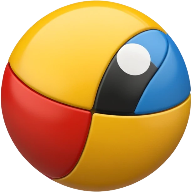 una palla gialorossa neroazzurra emoji