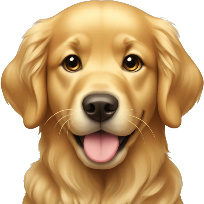 golden retriever with a bow emoji