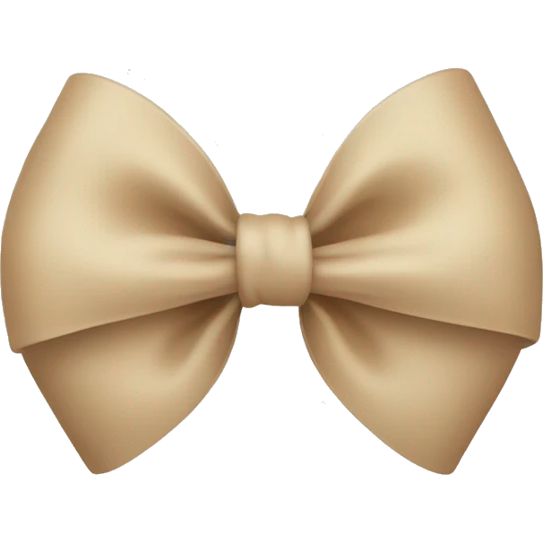 Beige bow emoji