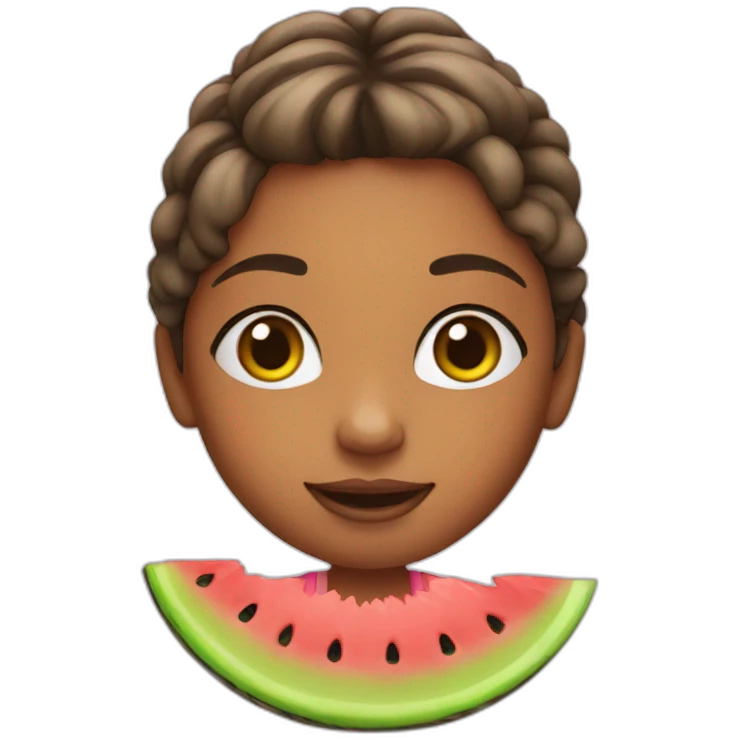 Watermelon girl emoji