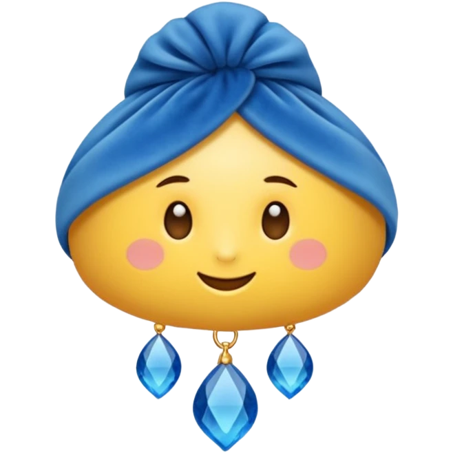 Mavi gül emoji