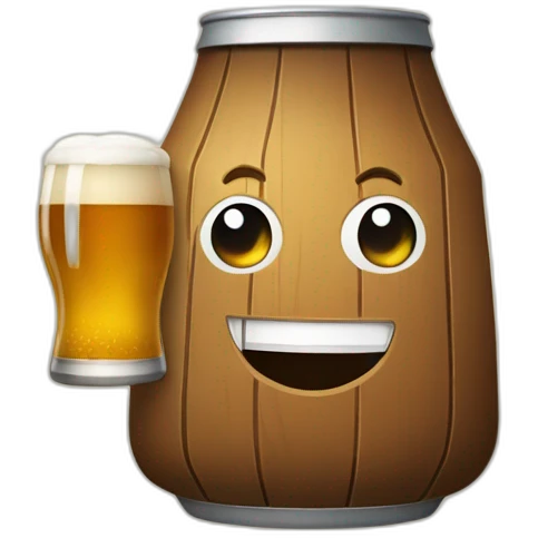 Chat qui bois une bière emoji
