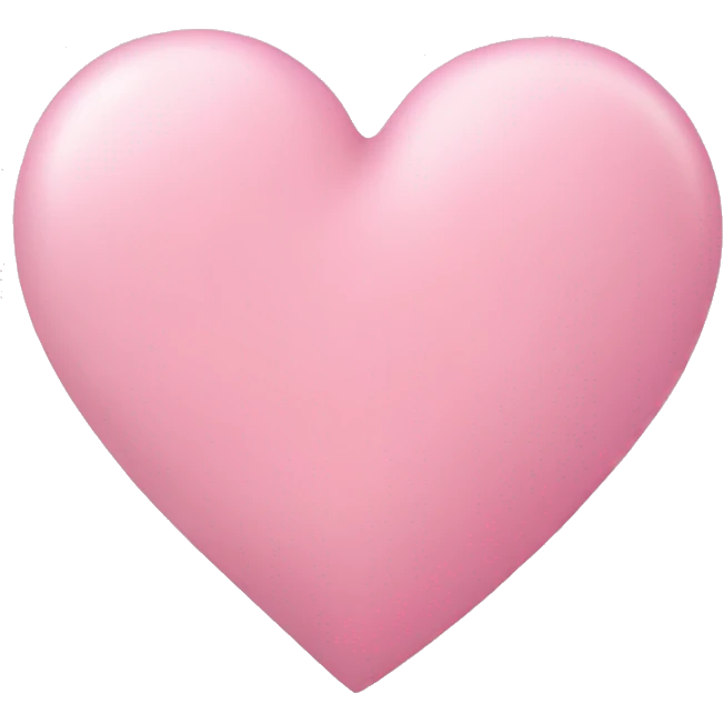 Soft pink heart emoji
