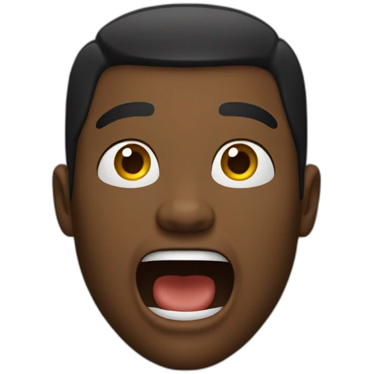 Black man shouting emoji