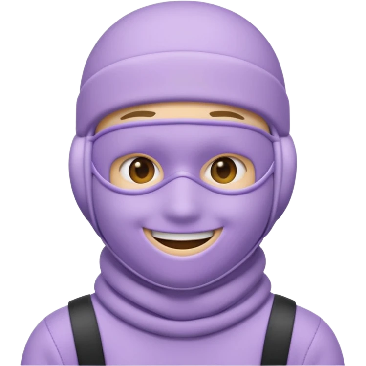 emoji in a pastel lavender ski mask  emoji