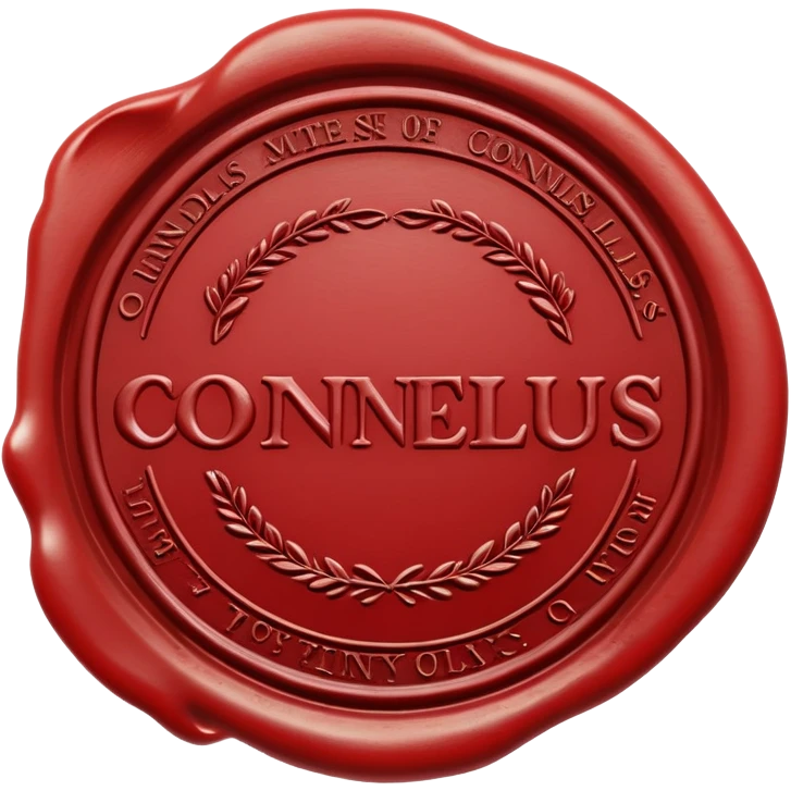 Wax seal with name Cornelius emoji