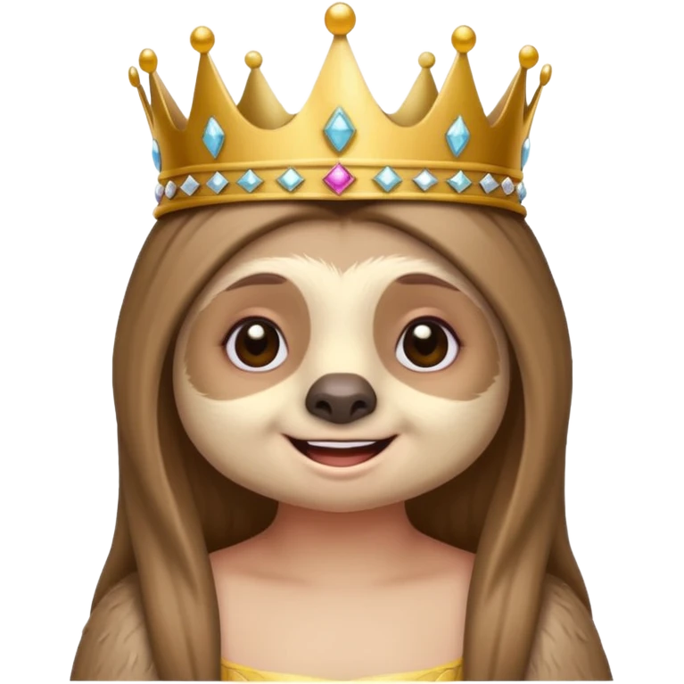 sloth princess emoji