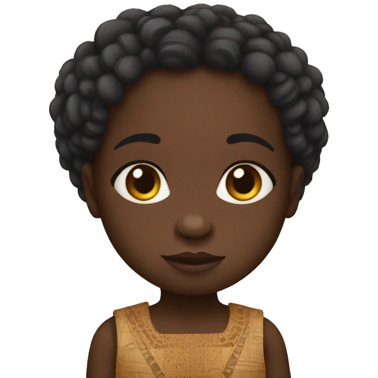 un petit bebe noir africain en afrique emoji