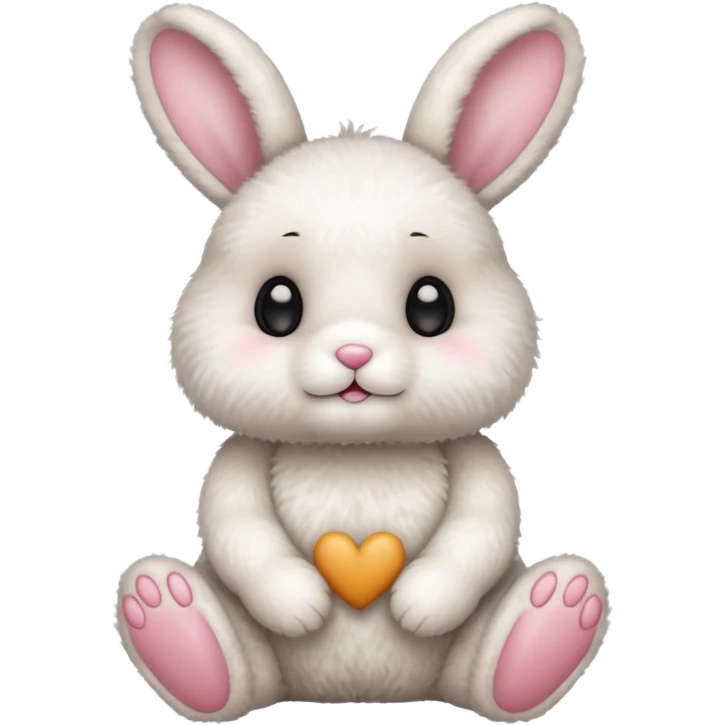 Cute bunny teddy emoji