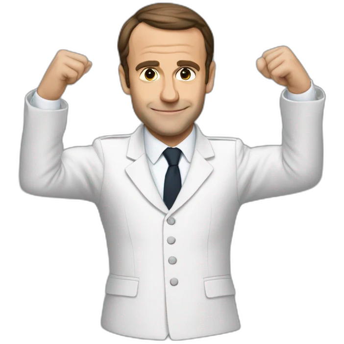Macron qui fait un doigt dhonneur emoji