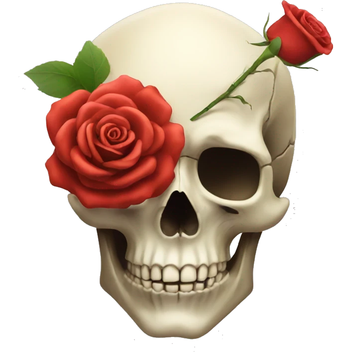 skull with rose emoji