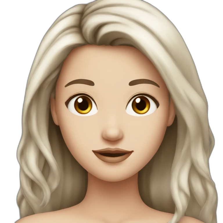 beautiful white girl with dark brown hair emoji