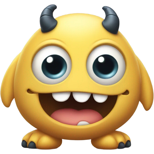 kind funny yellow baby monster emoji