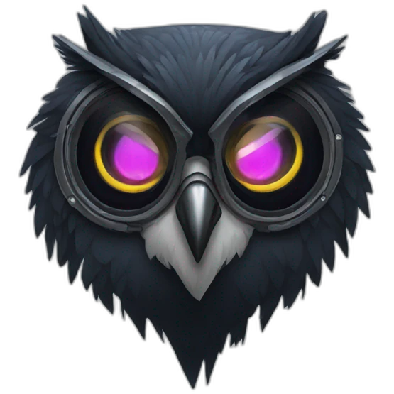 dark cyberpunk owl emoji