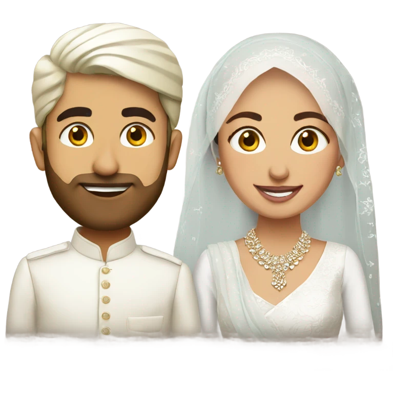 Pakistani white wedding  emoji