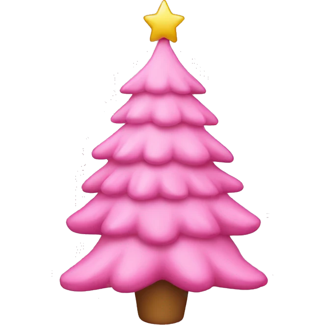 Pink Christmas tree  emoji