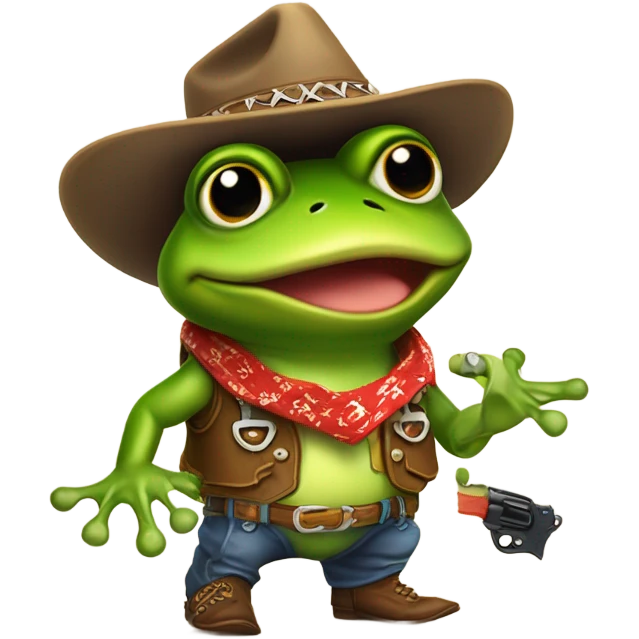 Cowboy frog emoji