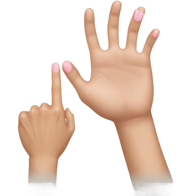 Hand with pinky and ring finger down emoji