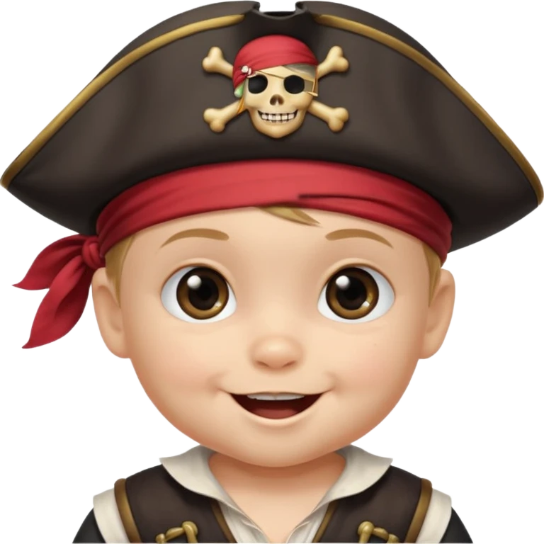 cute 1 year old pirate baby emoji