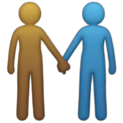 two people interlocking, holding hands emoji